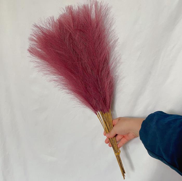 55cm grama de pampas nórdico boho decoração artificial pop reed simulação grama de junco