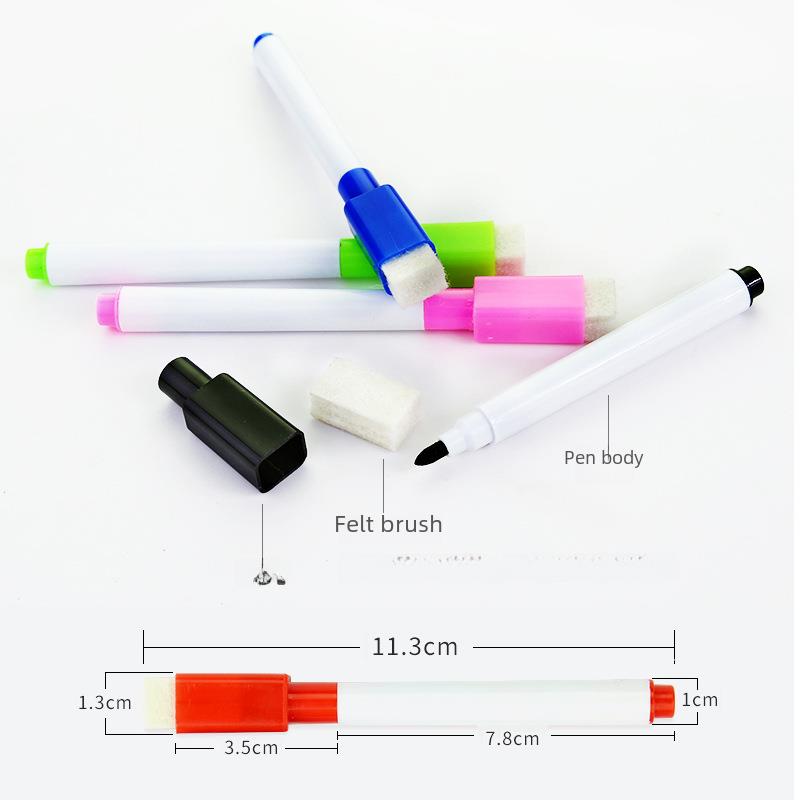 Caneta para quadro branco caneta apagável multicolorida caneta à base de água com núcleo preto