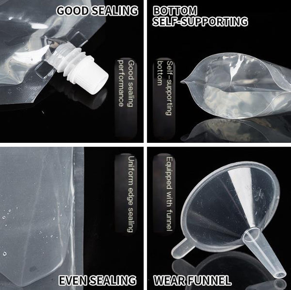 Saco de boca de sucção saco de cerveja transparente saco de remédio saco de líquido descartável saco de bebidas auto-suficiente sub-saco de viagem saco de leite de soja