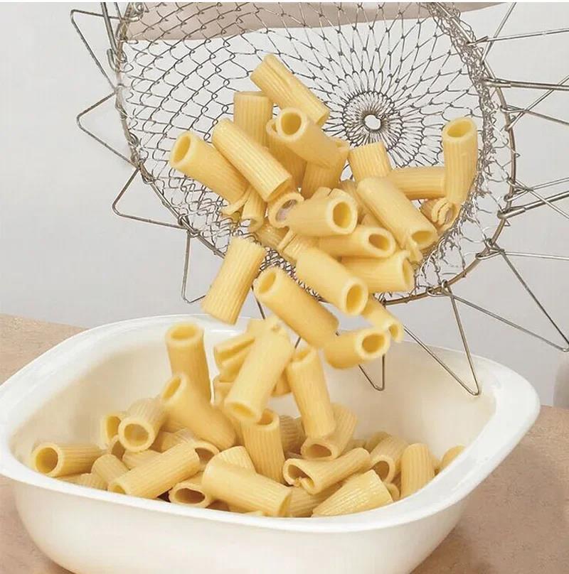Cesta de fritura dobrável multifuncional para cozinha