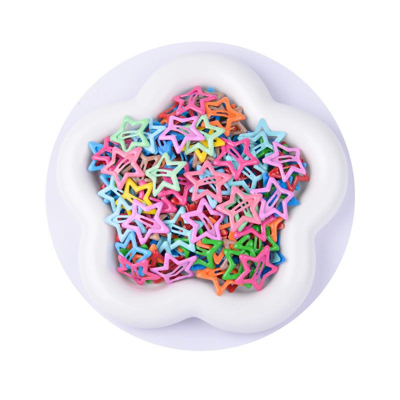 Dopamine Star Hairpin Cute Girl Color Pequeno Clip Candy Color Hairpin