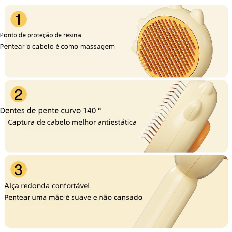 Pente para animais de estimação para flutuar, agulha de cabelo, pente de cabelo, escova de remoção de pelos de cachorro