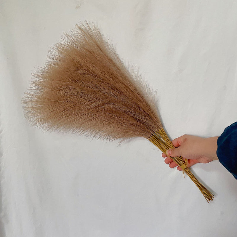 55cm grama de pampas nórdico boho decoração artificial pop reed simulação grama de junco