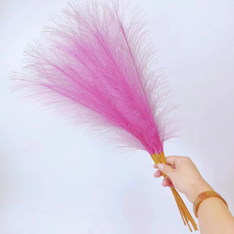 55cm grama de pampas nórdico boho decoração artificial pop reed simulação grama de junco