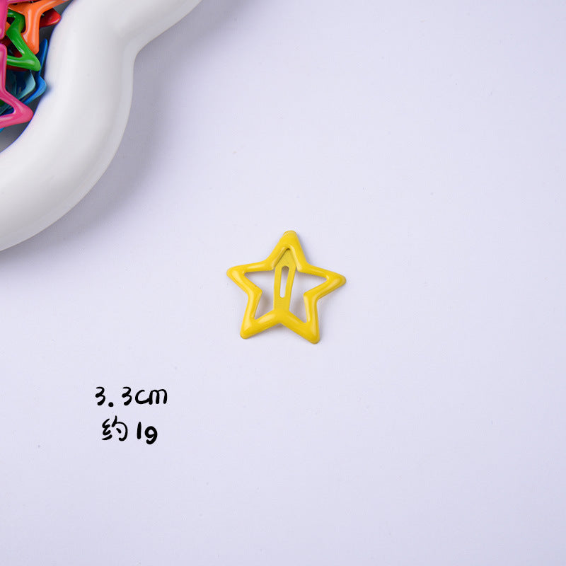Dopamine Star Hairpin Cute Girl Color Pequeno Clip Candy Color Hairpin