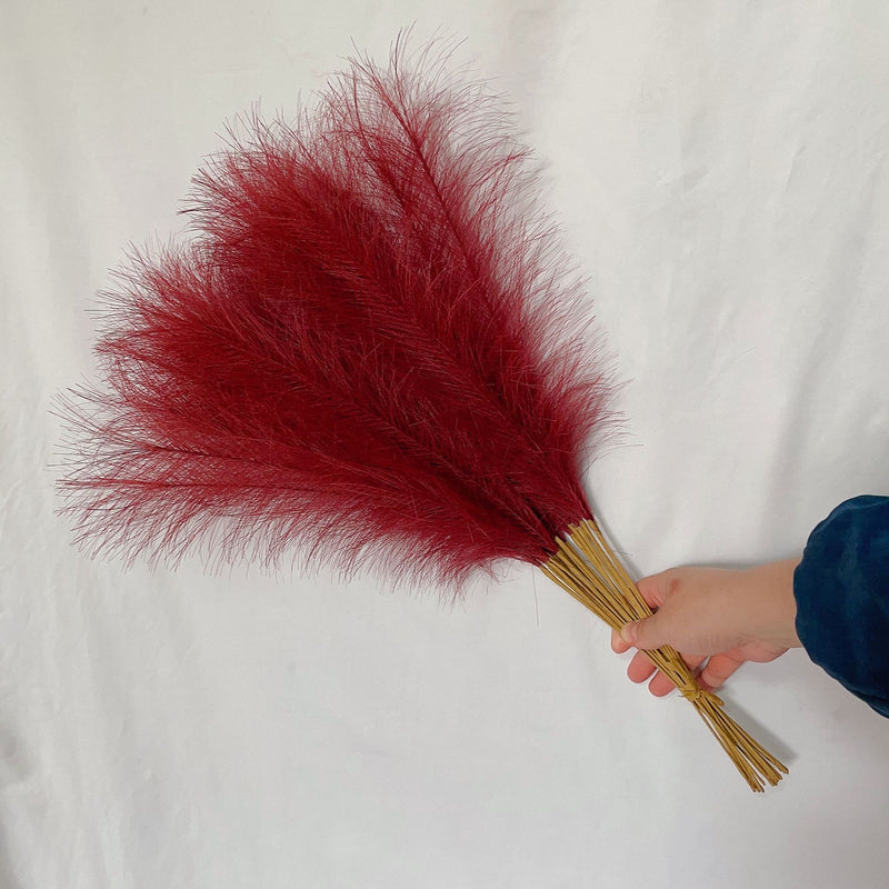 55cm grama de pampas nórdico boho decoração artificial pop reed simulação grama de junco