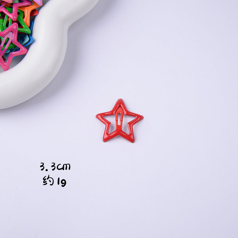 Dopamine Star Hairpin Cute Girl Color Pequeno Clip Candy Color Hairpin