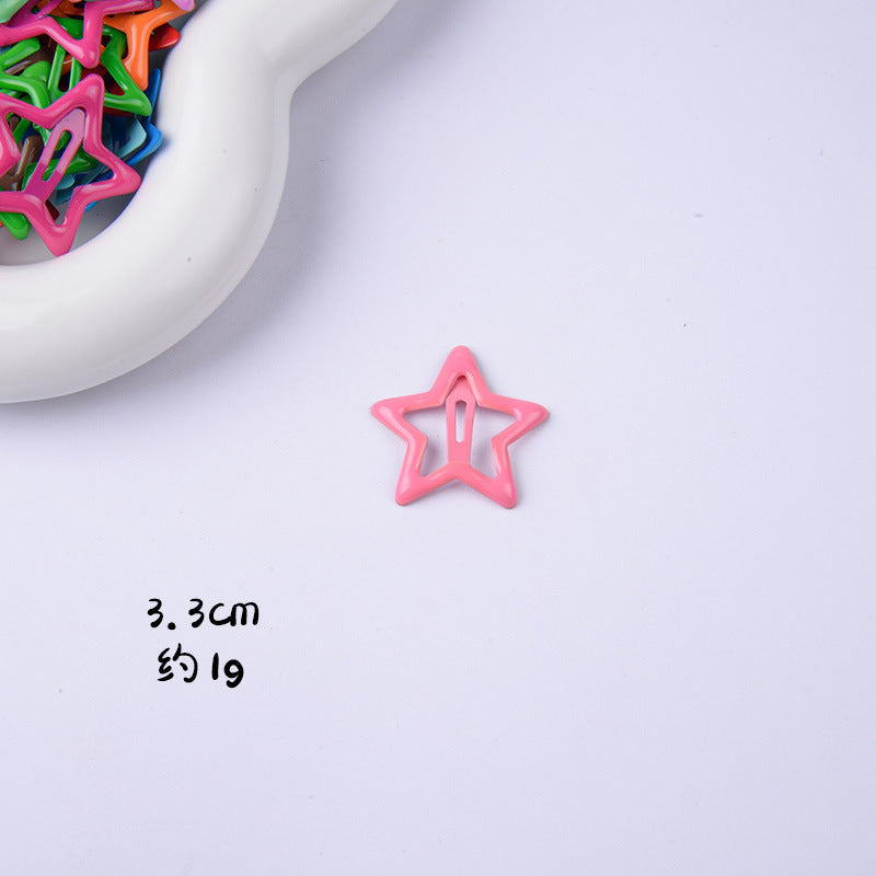 Dopamine Star Hairpin Cute Girl Color Pequeno Clip Candy Color Hairpin