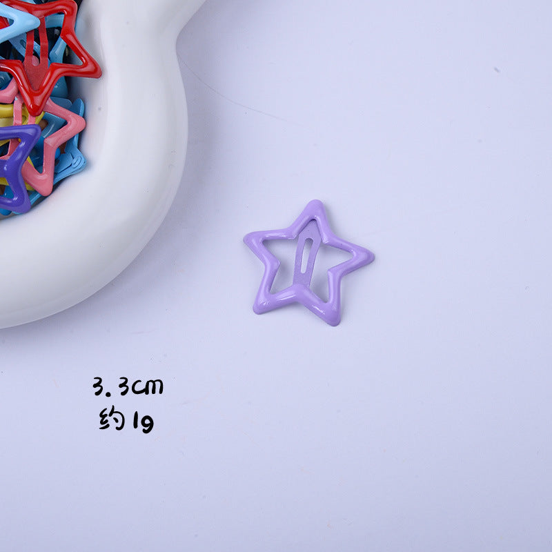 Dopamine Star Hairpin Cute Girl Color Pequeno Clip Candy Color Hairpin