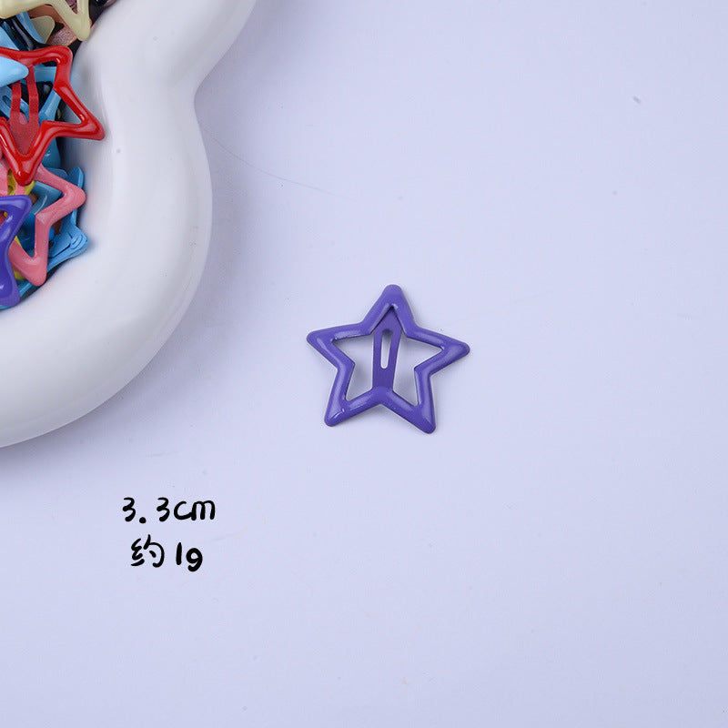 Dopamine Star Hairpin Cute Girl Color Pequeno Clip Candy Color Hairpin