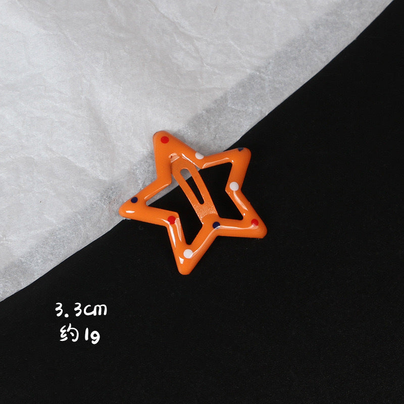 Dopamine Star Hairpin Cute Girl Color Pequeno Clip Candy Color Hairpin