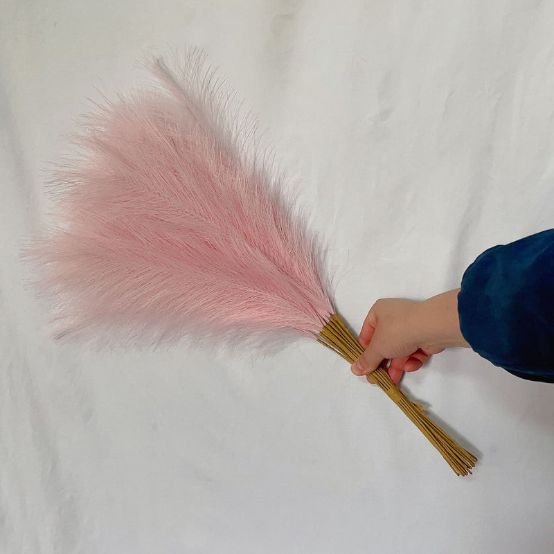 55cm grama de pampas nórdico boho decoração artificial pop reed simulação grama de junco