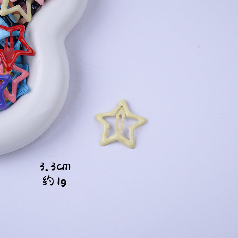 Dopamine Star Hairpin Cute Girl Color Pequeno Clip Candy Color Hairpin