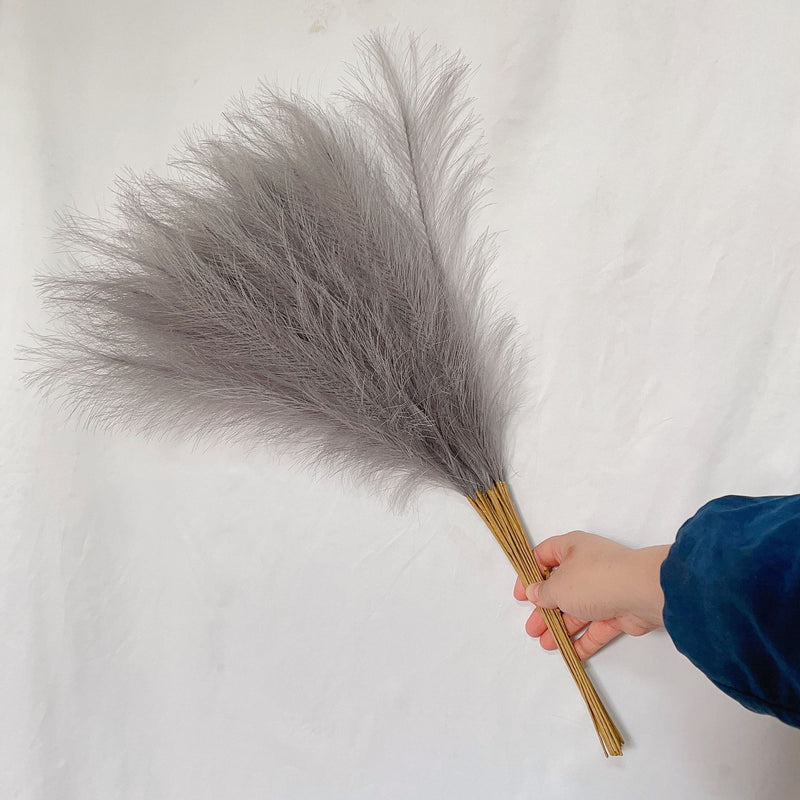 55cm grama de pampas nórdico boho decoração artificial pop reed simulação grama de junco