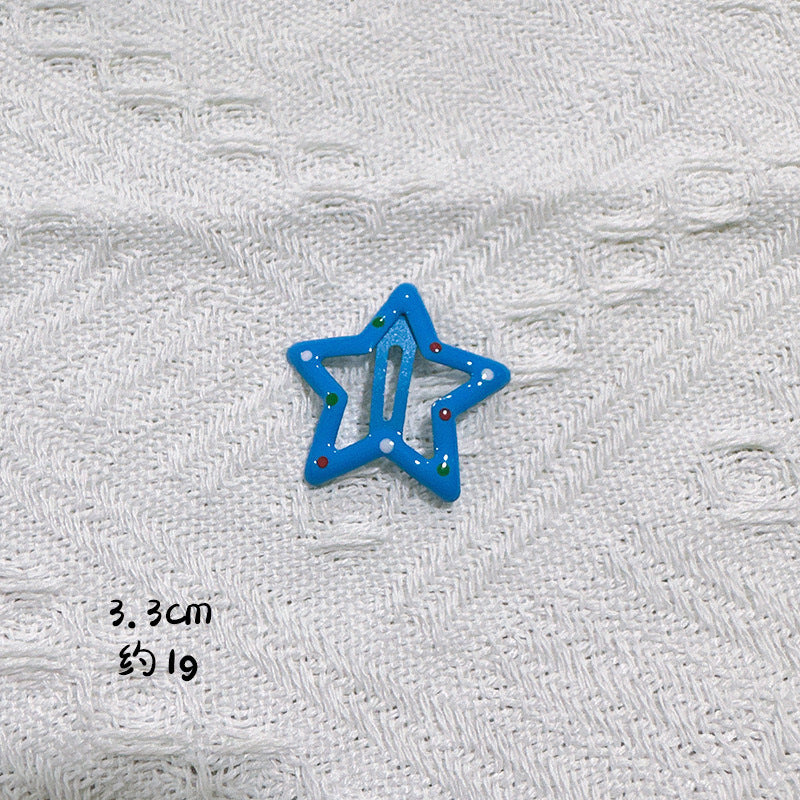 Dopamine Star Hairpin Cute Girl Color Pequeno Clip Candy Color Hairpin
