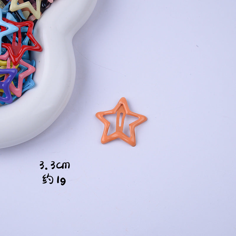 Dopamine Star Hairpin Cute Girl Color Pequeno Clip Candy Color Hairpin