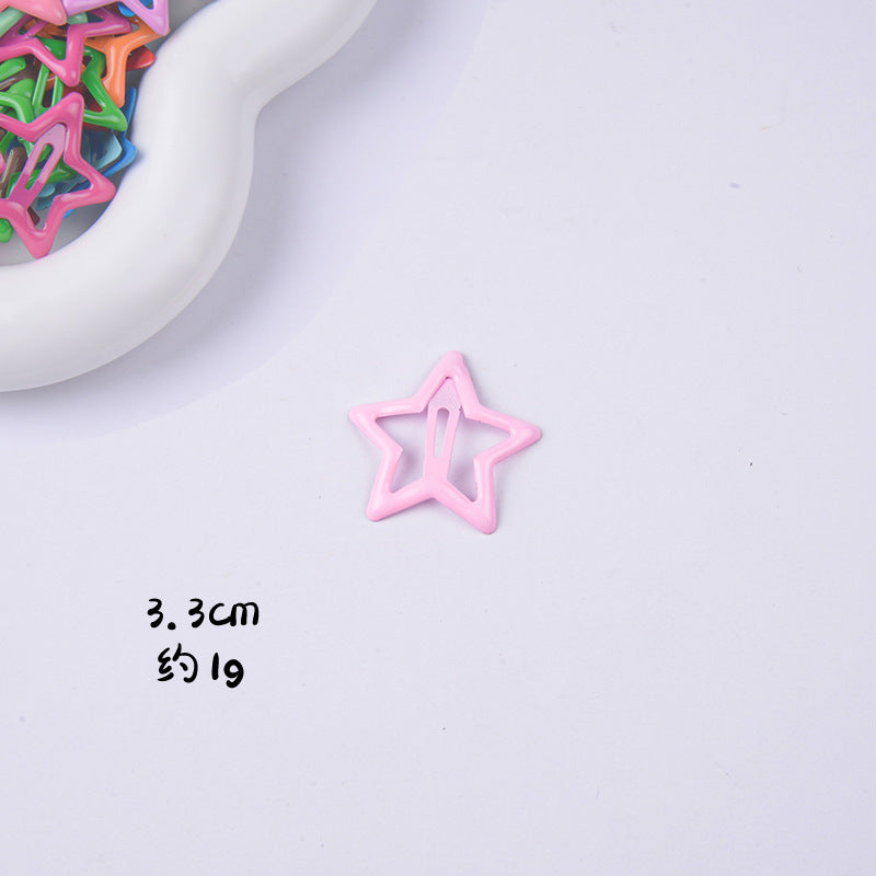 Dopamine Star Hairpin Cute Girl Color Pequeno Clip Candy Color Hairpin