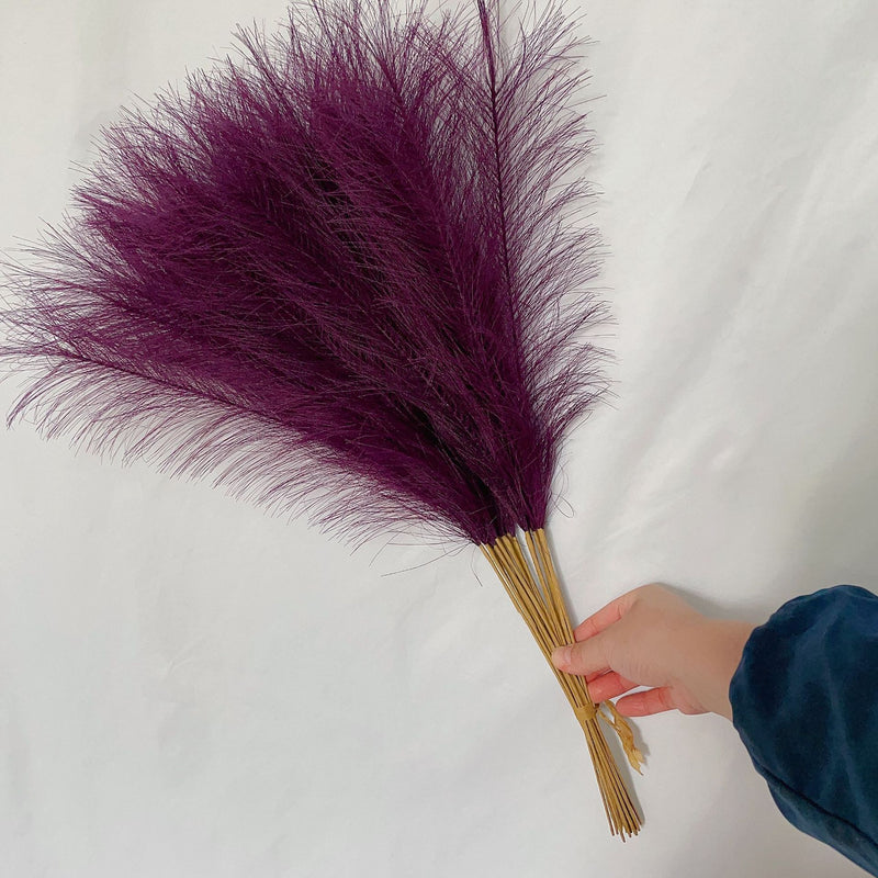 55cm grama de pampas nórdico boho decoração artificial pop reed simulação grama de junco