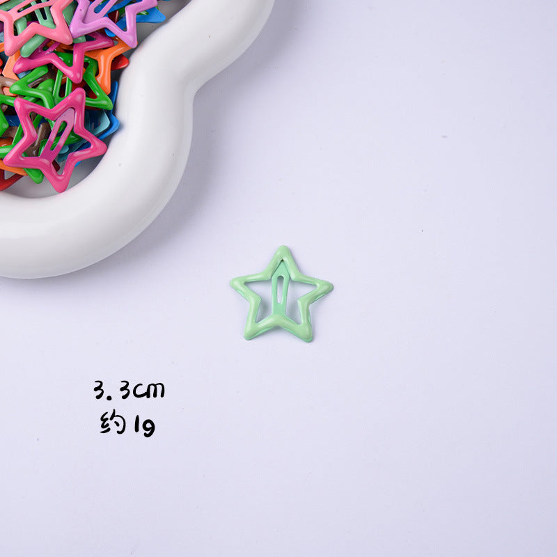 Dopamine Star Hairpin Cute Girl Color Pequeno Clip Candy Color Hairpin