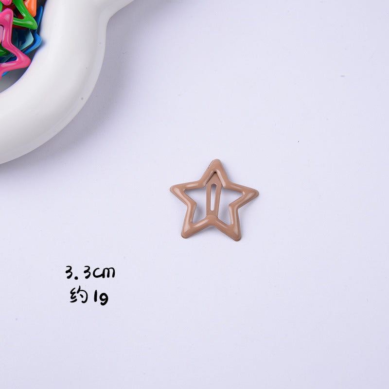 Dopamine Star Hairpin Cute Girl Color Pequeno Clip Candy Color Hairpin