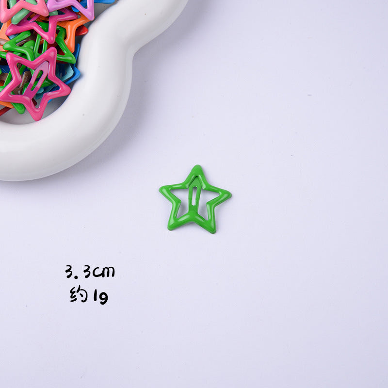 Dopamine Star Hairpin Cute Girl Color Pequeno Clip Candy Color Hairpin