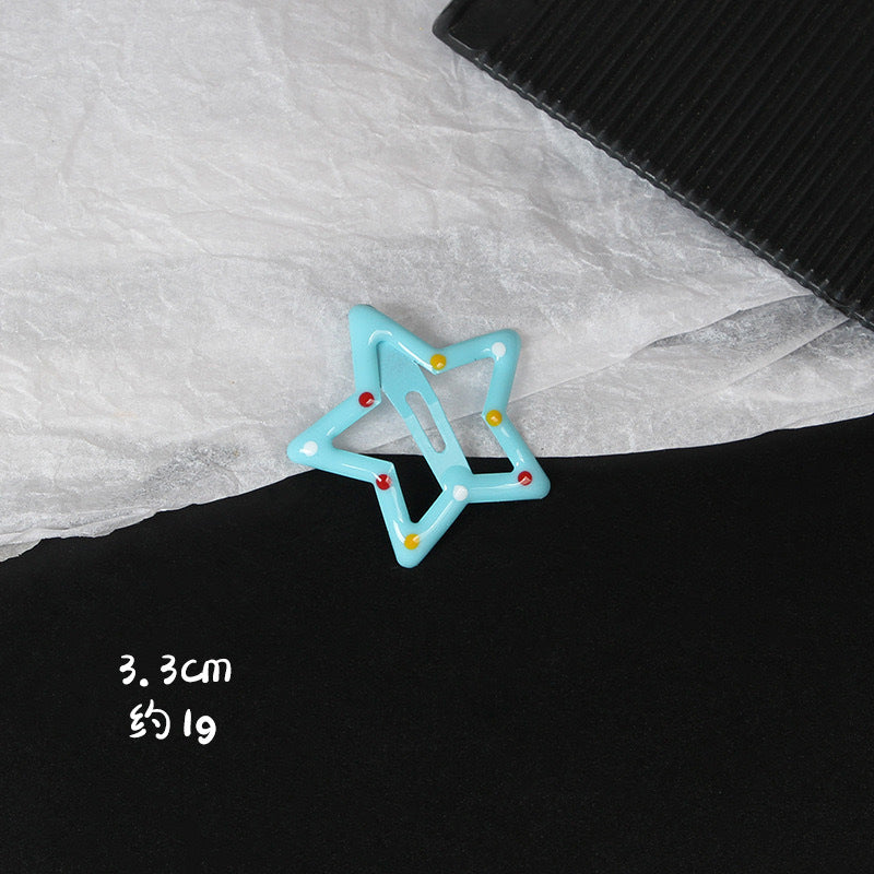 Dopamine Star Hairpin Cute Girl Color Pequeno Clip Candy Color Hairpin