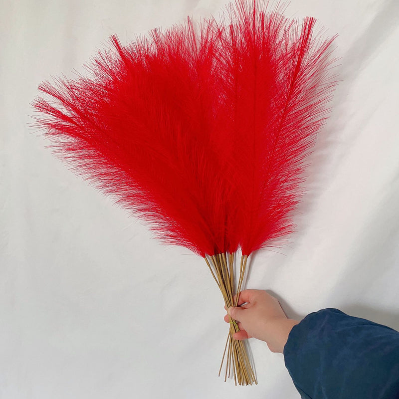 55cm grama de pampas nórdico boho decoração artificial pop reed simulação grama de junco