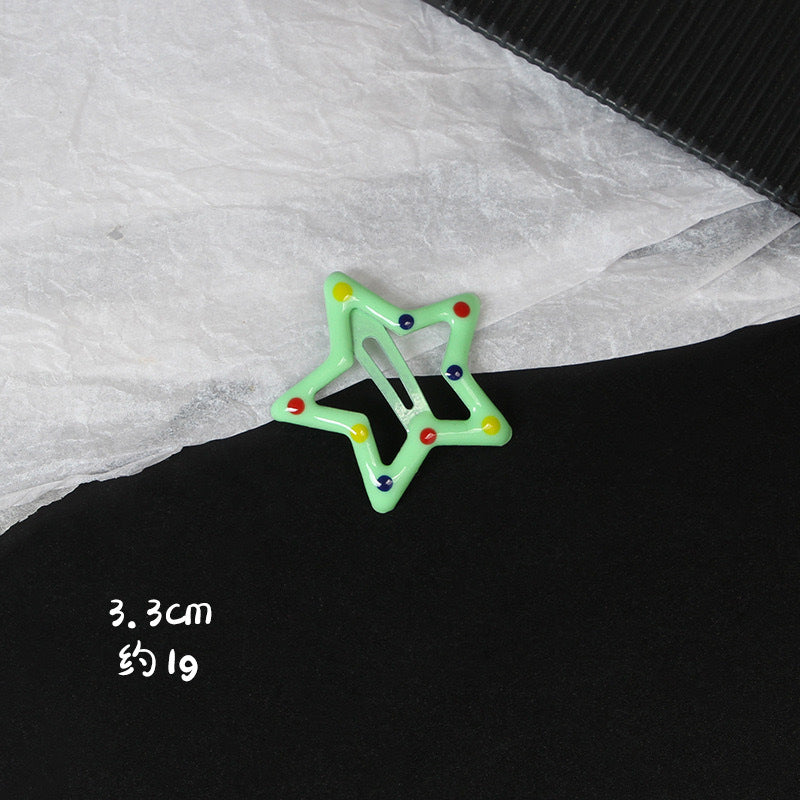 Dopamine Star Hairpin Cute Girl Color Pequeno Clip Candy Color Hairpin