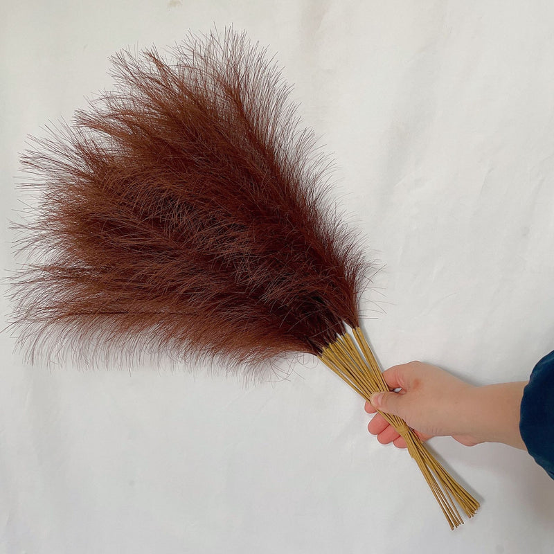 55cm grama de pampas nórdico boho decoração artificial pop reed simulação grama de junco