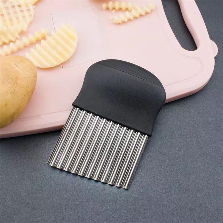 Aço inoxidável Spike Potato Knife Wave Knife Creative Cutter Ferramentas de cozinha French Fries Cutter Deep Corrugated