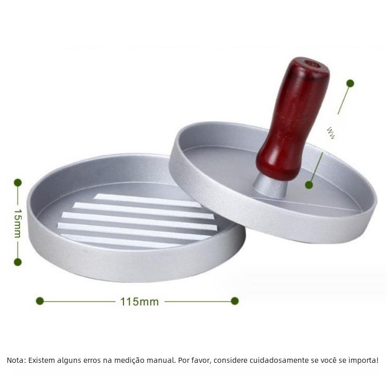 Prensa de carne para hambúrguer, molde redondo para hambúrguer, molde para prensa de carne de bolinho de arroz